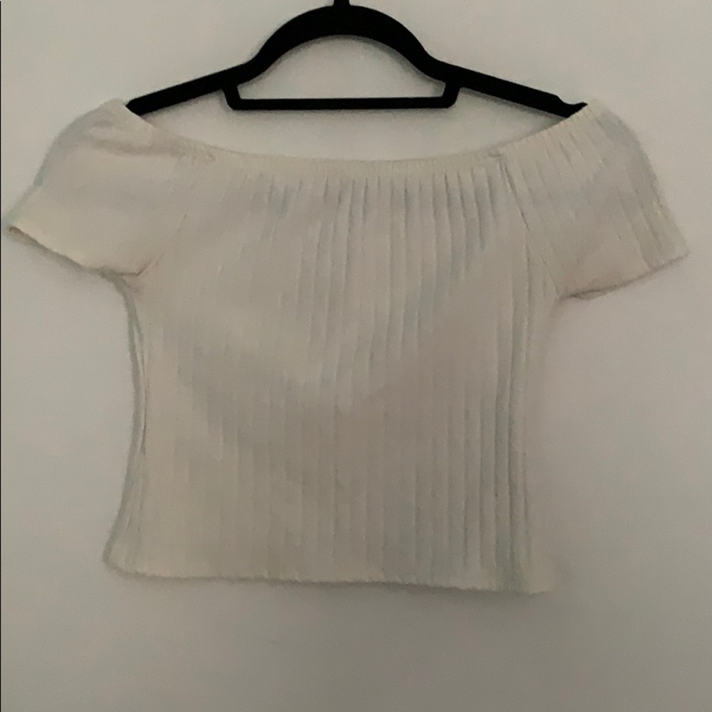Brandy Melville off the shoulder white shirt